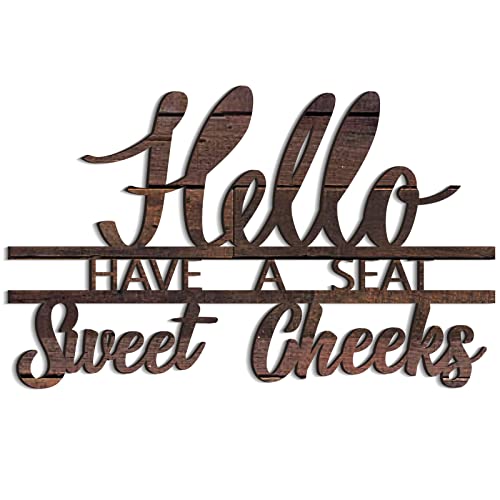 Yulejo Hello Sweet Cheeks Sign Bathroom Wall Art