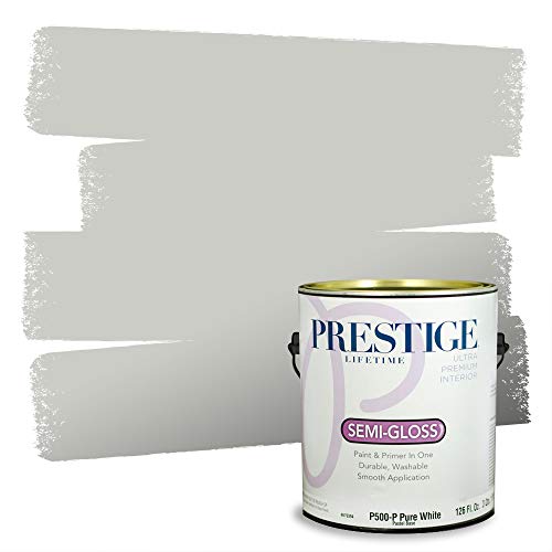 PRESTIGE Paints Interior Paint and Primer In One, 1-Gallon, Semi-Gloss, Comparable Match of Benjamin Moore* Stonington Gray*