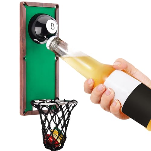 Beer Gifts for Men Dad, Billiard Ball Beer Bottle Opener Wall Mounted
