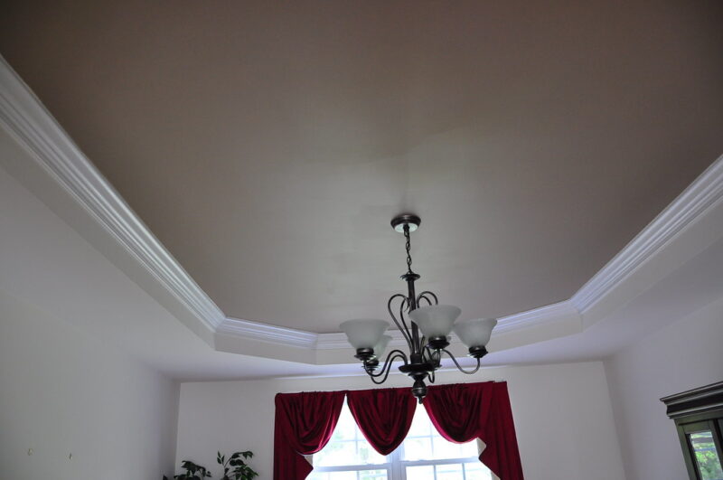Tray ceiling with crown molding by The Finishing Company Richmond Va