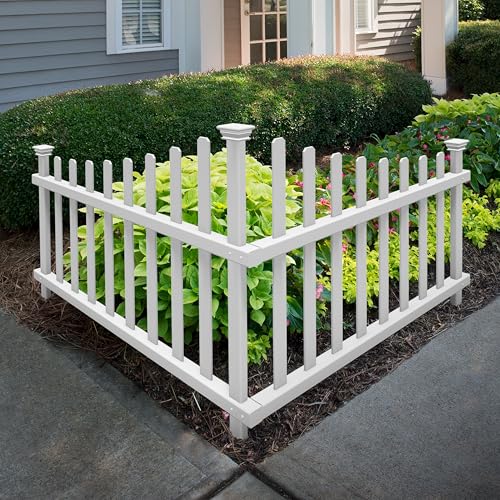 No Dig Zippity Ashley Corner Vinyl Picket Fence