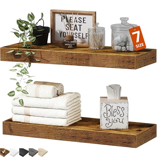 QEEIG Bathroom Floating Shelves for Wall Mounted Shelf Over Toilet