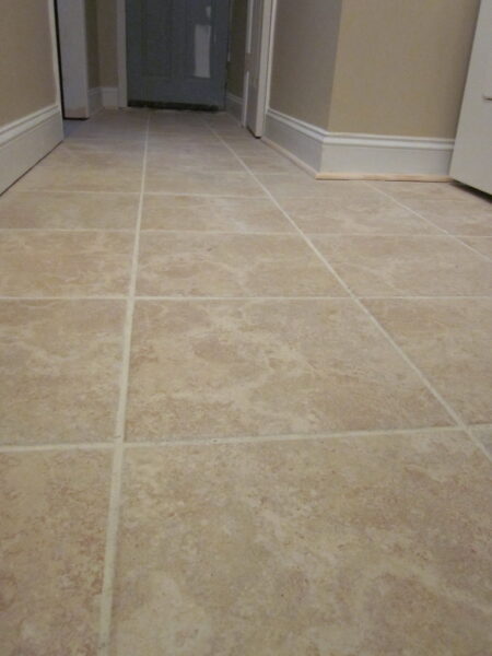 floor in laundry room hallway