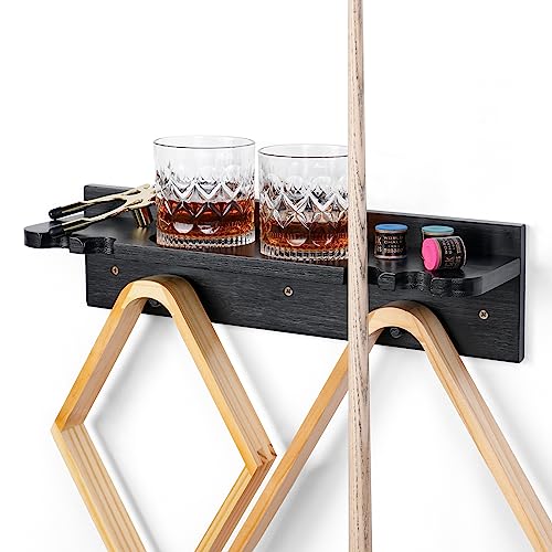 XCSOURCE Bamboo Pool Cue Holder Wall Mount
