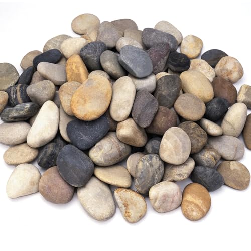 Pulovin 20 lbs River Rocks for Landscaping