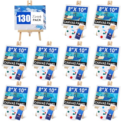 ESRICH 130PCS Canvas with Easel Set
