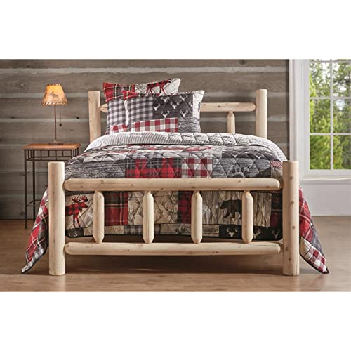 Castlecreek Cedar Log Queen Bed with Headboard and Footboard