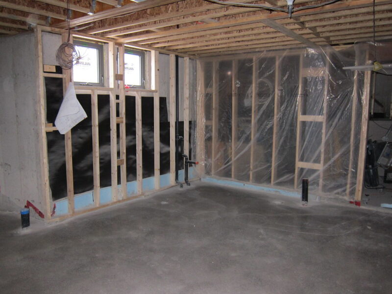 Where the basement washroom will be