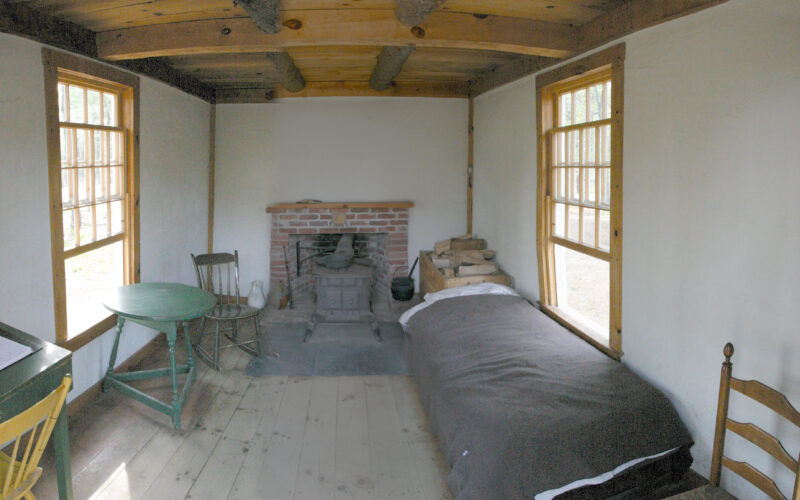 Thoreau's cabin inside