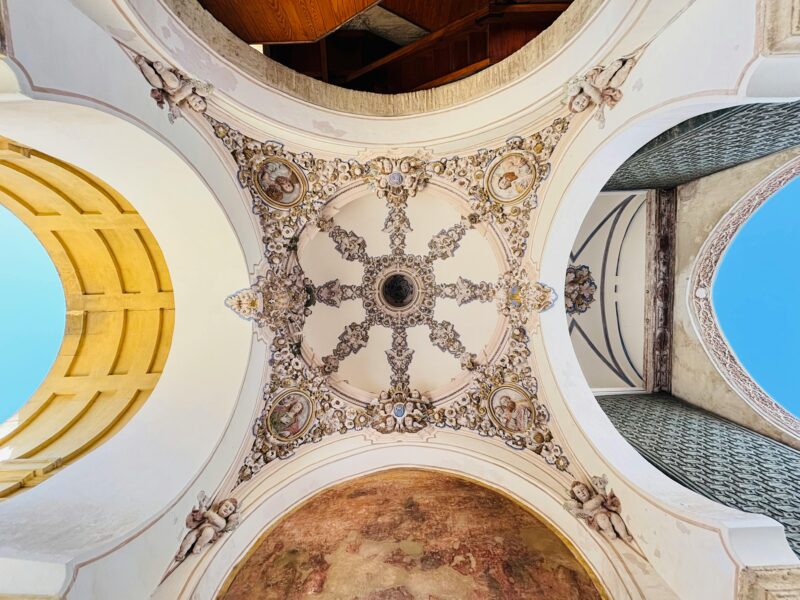 Intricate ceiling of Spanish architectural landmark