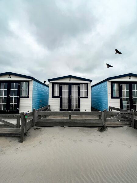 White and black wooden house