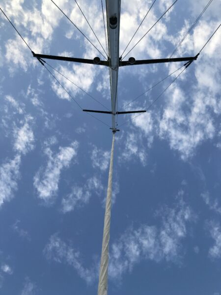 A pole with wires and wires attached to it