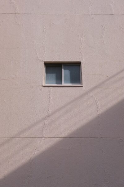 White wooden framed glass window