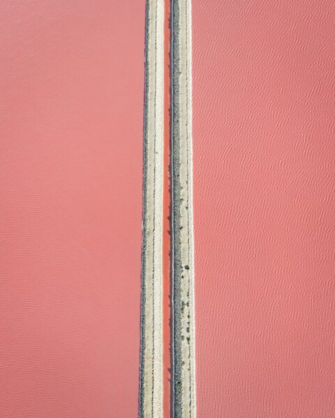 Red and white striped textile.