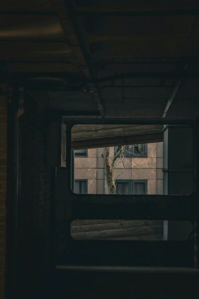 a view of an open door