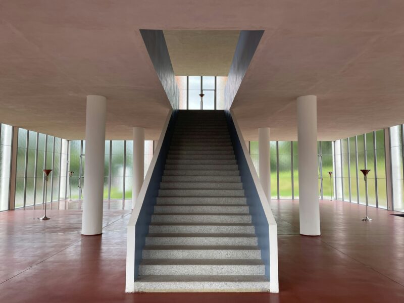The staircase of Tomas Bata Memorial, a functionalist building from 1933