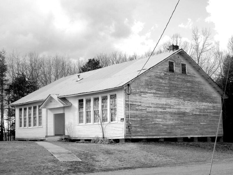Historic building with a standing seam metal roof