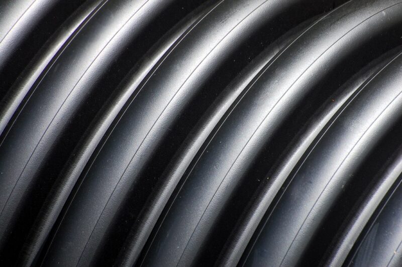 Spiral Black Plastic Pipe Texture