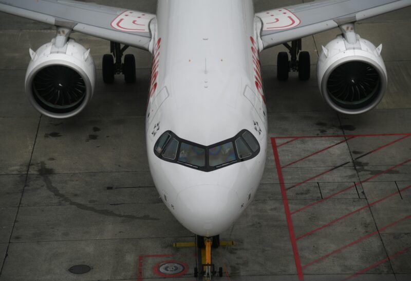 Swiss aircraft front view