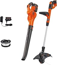 BLACK+DECKER 40V Max Cordless Leaf Blower and Weed Eater Combo with Battery and Charger, String Trimmer and Weed Wacker with Automated Feed Spool (LCC340C)