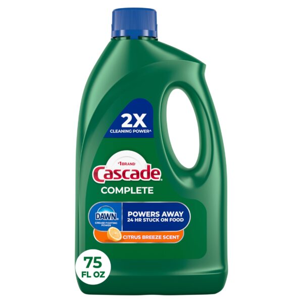 Cascade Complete Gel Dishwasher Detergent - Citrus Breeze, 75 oz