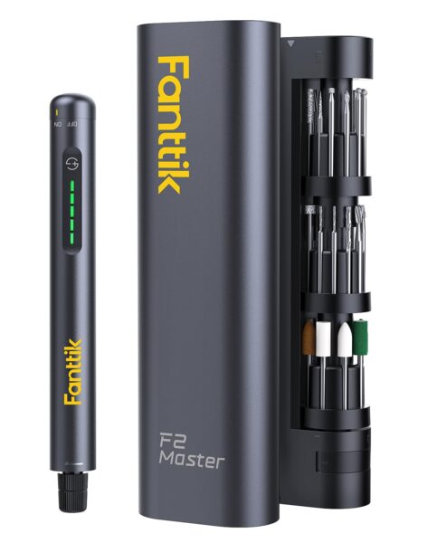 Fanttik F2 Master Mini Cordless Rotary Tool Kit, NeoPulse Motor, 5 Speed, 25000 RPM, Revostor Hub, 35 Accessories, Engraving Pen, for 3D Printer Sanding, Polishing, Drilling, Carving, DIY Crafts