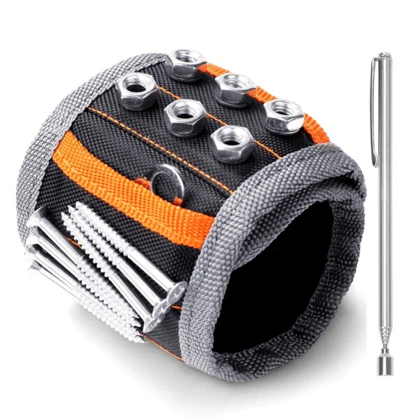 HORUSDY Magnetic Wristband, Stocking Stuffers, Gifts for Men, Premium Tool Belt for Holding Screws Nails Drill Bits with Powerful Magnets, Cool Gadgets, DIY, Christmas Tool Gift for Dad