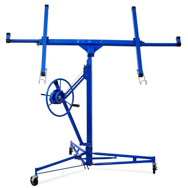 Rovibek Drywall Lift 11 FT, Sheetrock Lift Drywall Lift for Ceiling, Drywall Panel Hoist 360° Adjustable Foldable, 150 lbs Heavy Duty Drywall Lifter for Home Improvement (Blue)