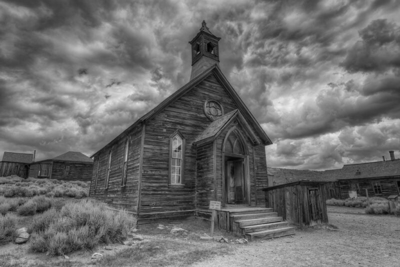 Old Methodist Church in Bodie Ghost Town, Bodie, California