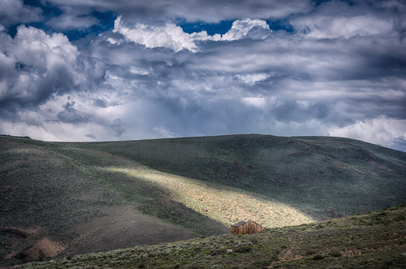 Light Peeking the Clouds at Bodie Ghost Town, Bodie, California