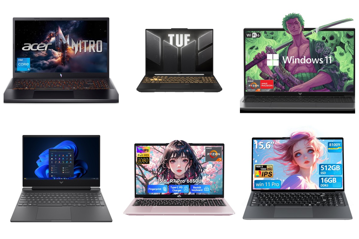 Top Budget Gaming Laptops 2024 product image collage