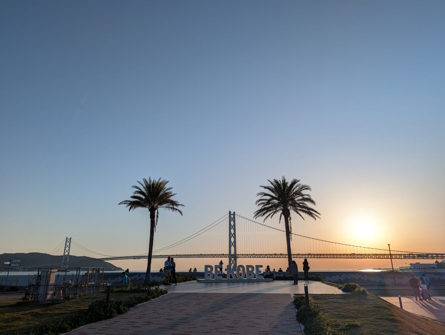 Akashi Kaikyo Bridge near Kobe Japan