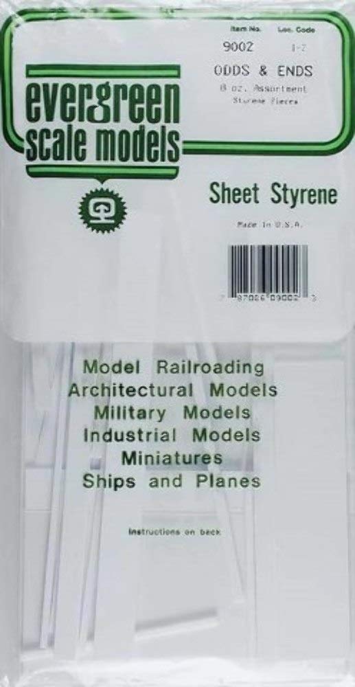 Evergreen Scale Models Styrene Sheet Odds &amp; Ends EVG9002 Plastic Building Supplies