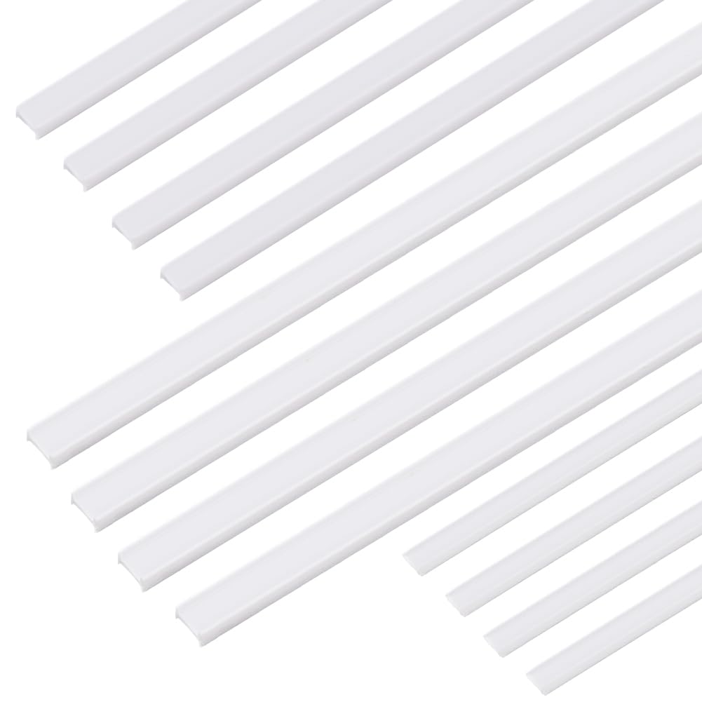 BENECREAT 75PCS ABS Plastic Bars (3 Sizes) - Model Building Tubes for DIY Sand Table, Handmade Crafts, Architectural Modeling