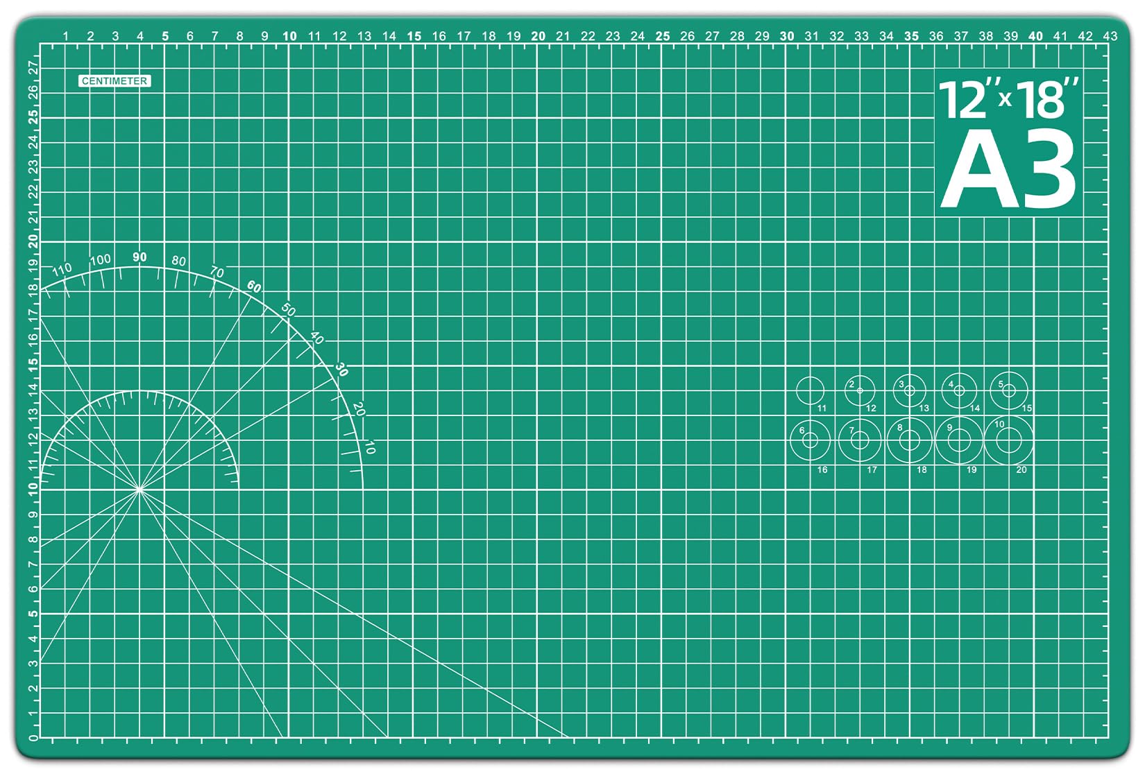 DIYSELF Cutting Mat 12in×18in, Cutting Mats for Crafts, Self Healing Cutting Mat A3, Fabric Cutting Mats Double Side for Sewing, Quilting, Craft Mat for Desktop, Matting &amp; Mounting Materials