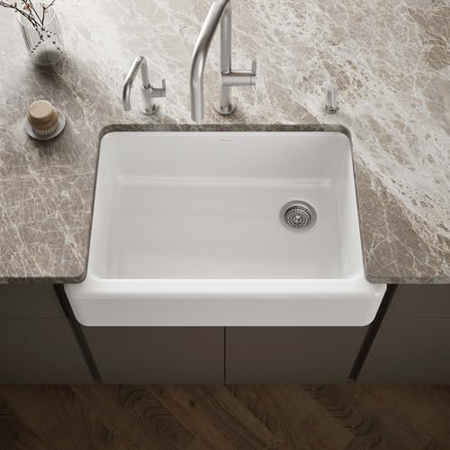 KOHLER Whitehaven® 32-3/4" Farmhouse Self-Trimming