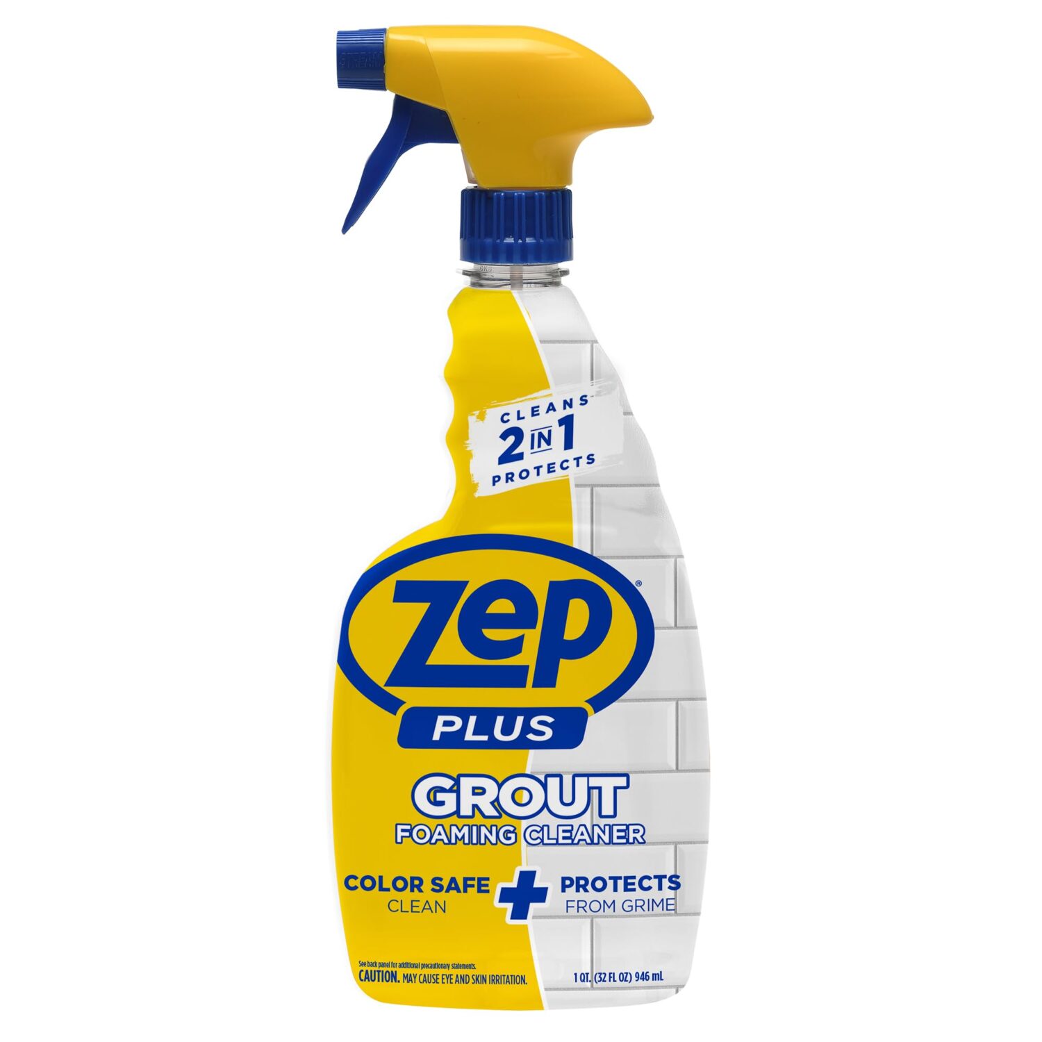 Zep Plus Grout Foaming Cleaner - 32 Fl OZ - R54212-2-in-1 benefits clean while protecting grout from water, dirt and grime