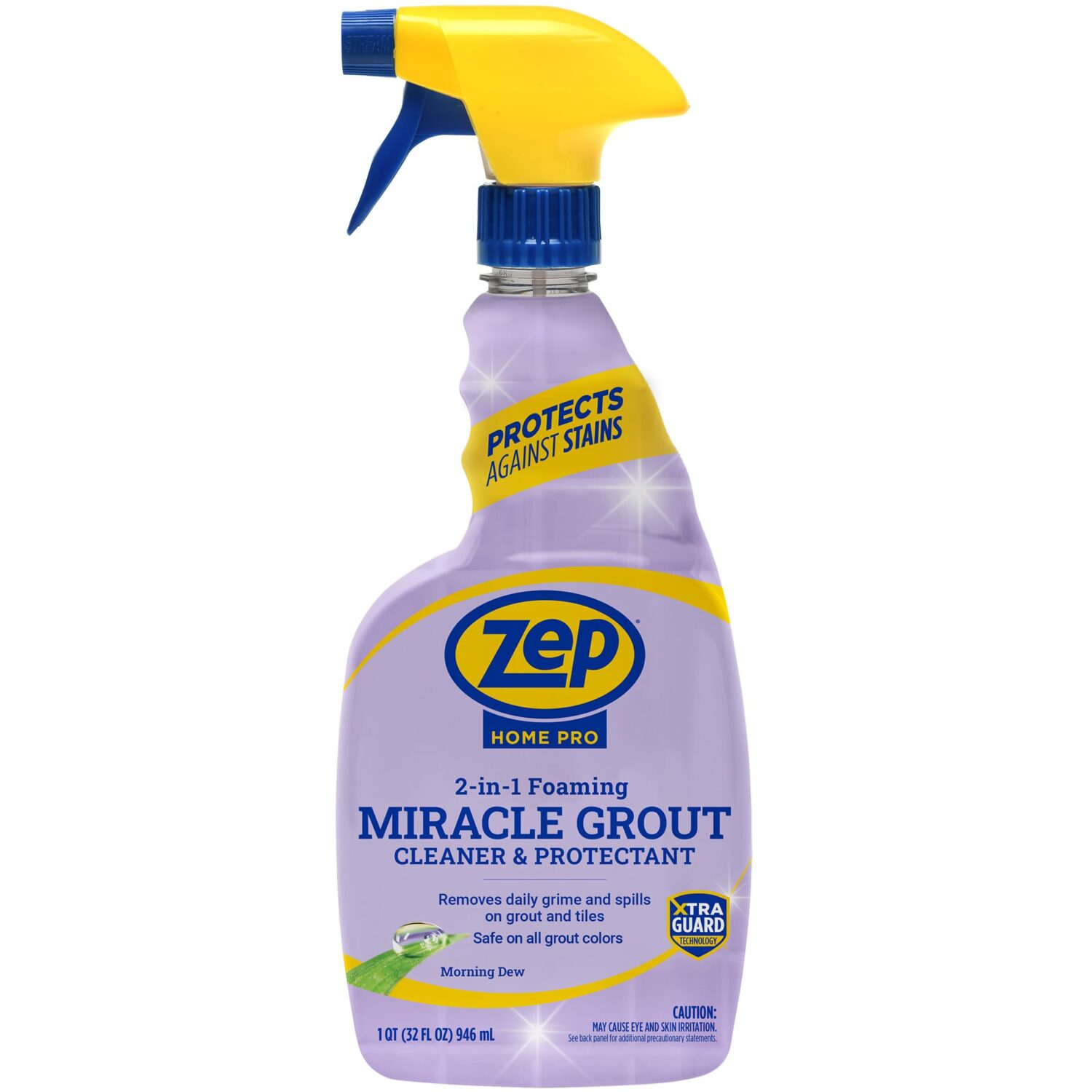Zep Home Pro Foaming Miracle Grout Cleaner &amp; Protectant - 32 Fl. OZ - (Pack of 1) 2-in-1 for Sparkling Clean Grout Lines