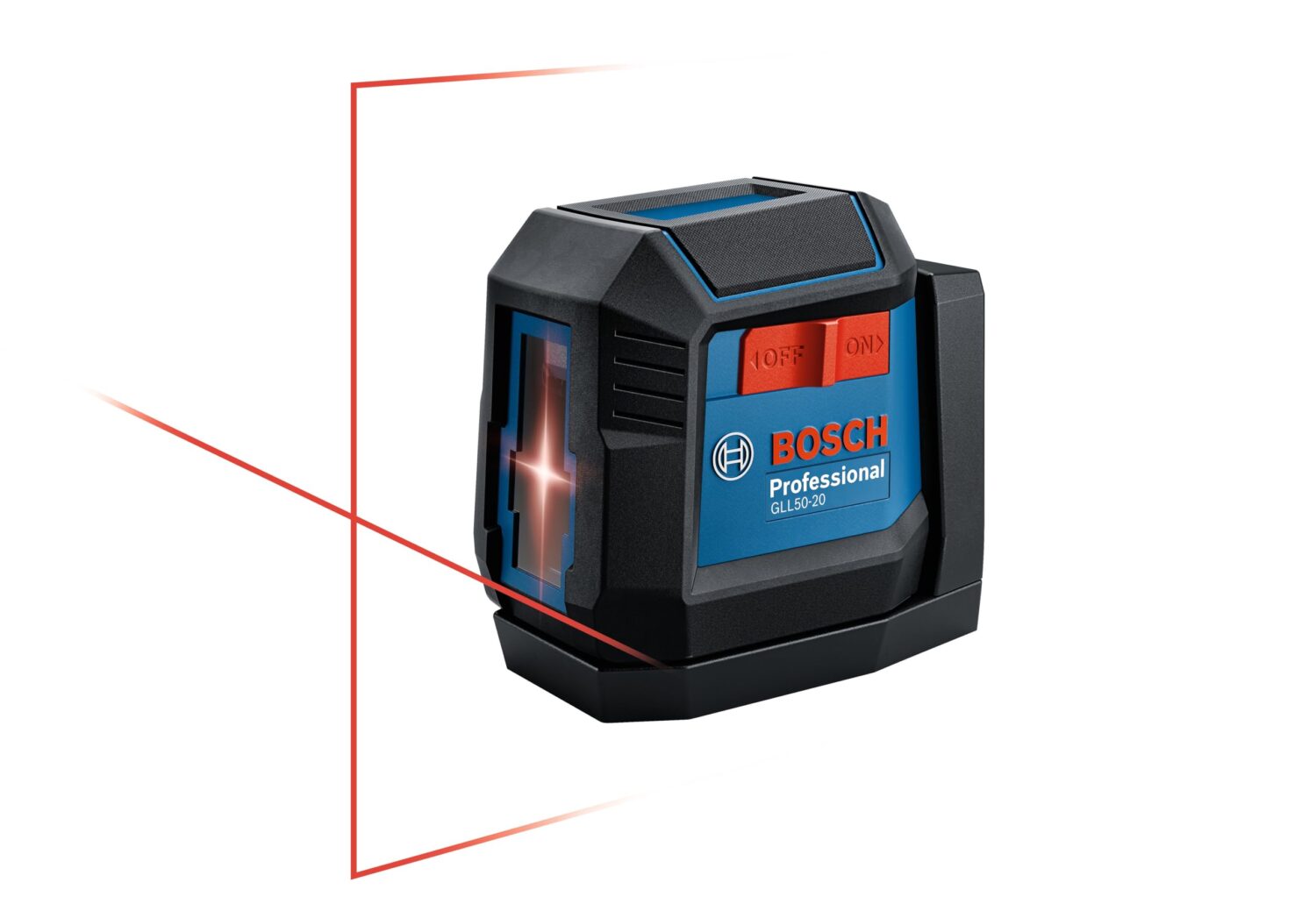 BOSCH GLL50-20 50 Ft Self-Leveling Cross-Line Laser, Includes Integrated Magnetic Mount &amp; 2 AA Batteries