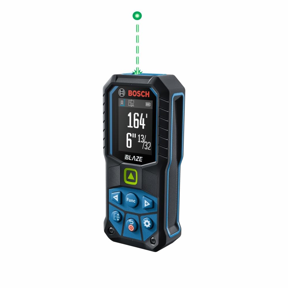 BOSCH GLM165-25G Blaze™ Green-Beam 165 Ft. Laser Measure, Laser Distance Measuring Tool