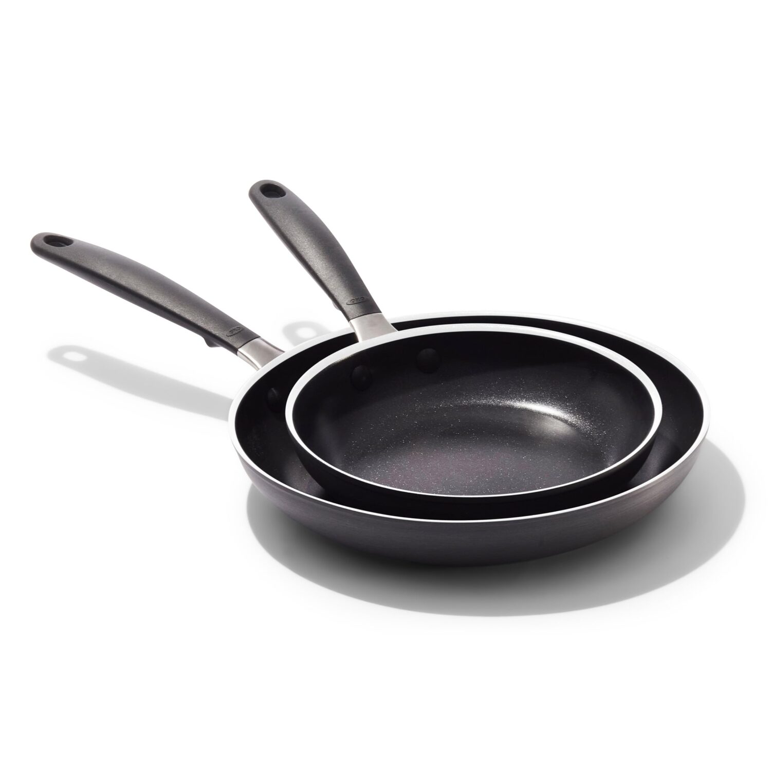 OXO Nonstick 8” and 10” Frying Pan Set, PFAS-Free Ceramic Skillets, Dishwasher &amp; Oven Safe, Stay-Cool Silicone Handle