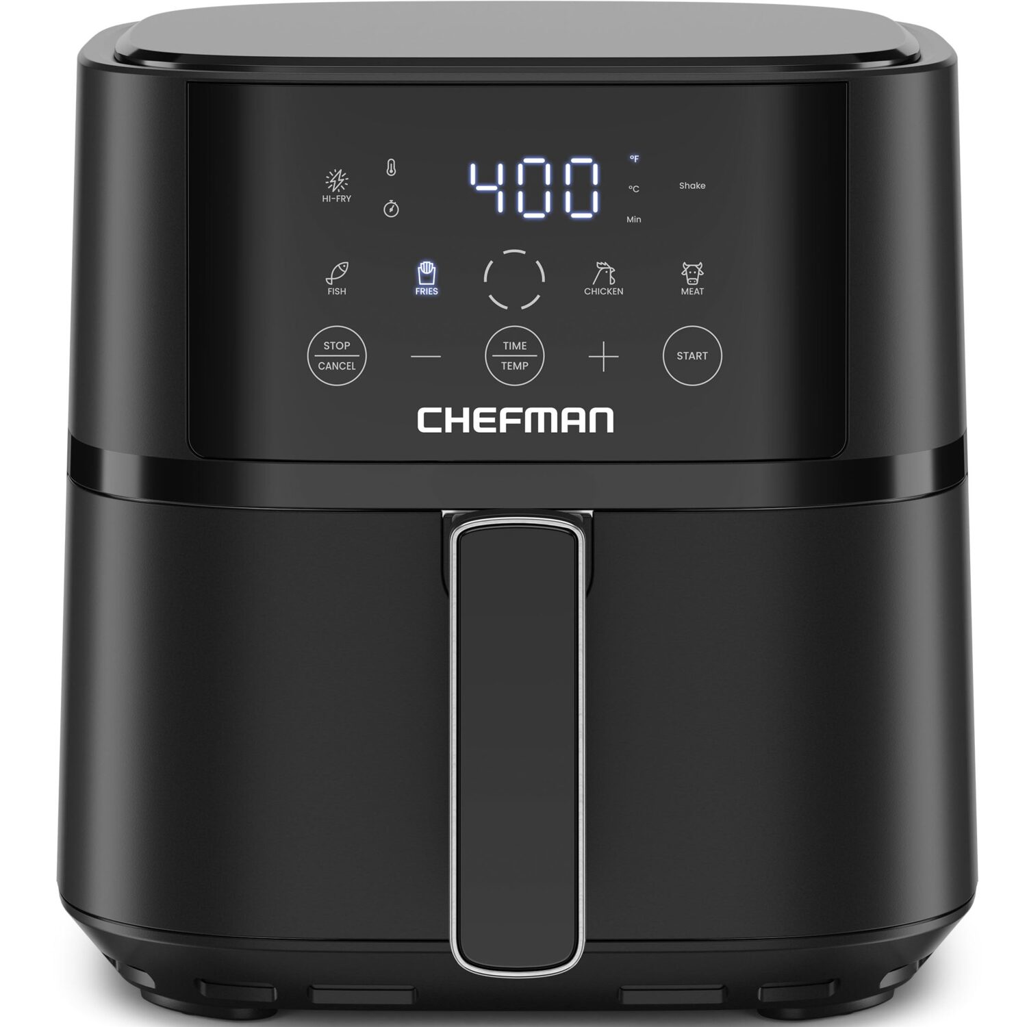 Chefman Air Fryer – 4 QT Compact Airfryer for Quick &amp; Easy Meals in Minutes, Features Hi-Fry Technology for Extra Crisp, Touchscreen Controls with 4 Presets, Nonstick &amp; Dishwasher Safe Basket - Black