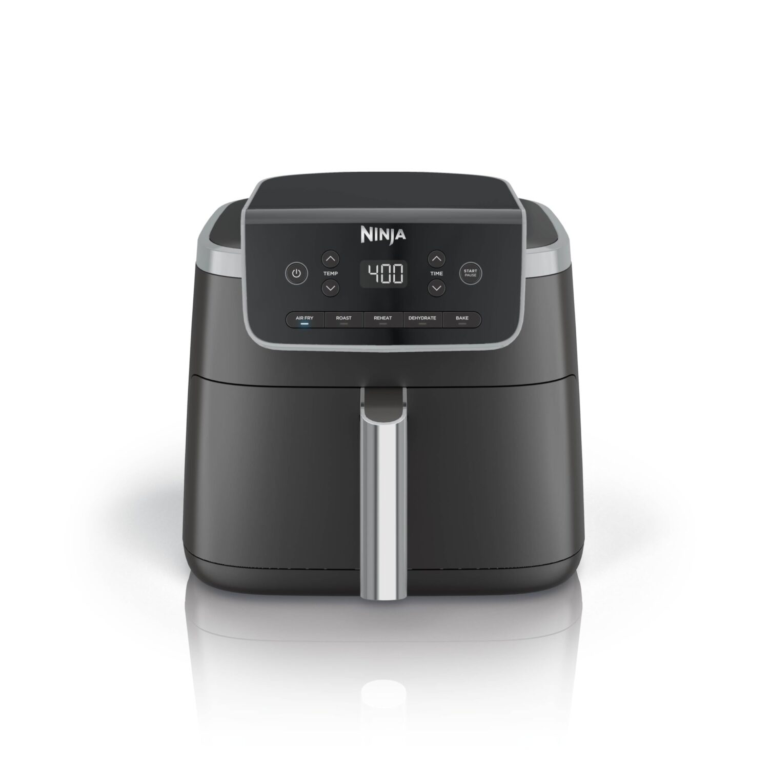 Ninja Air Fryer | 5 QT Capacity fit up to 4lbs of Fries | 5-in-1 Air Fry, Bake, Roast, Reheat, &amp; Dehydrate | 400°F | Air Crisp Technology | 1750 Watts | Nonstick Basket &amp; Crisper Plate | Grey | AF142