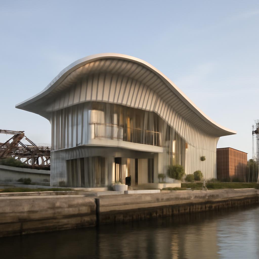 Chicago Bubbly Creek industrial river edge Civic Canopy Study concept image 1