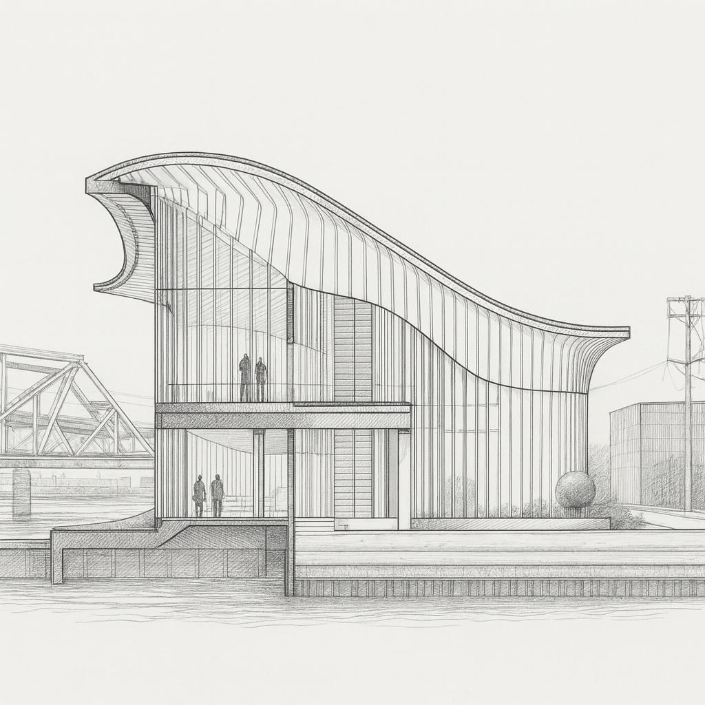 Chicago Bubbly Creek industrial river edge Civic Canopy Study concept image 5