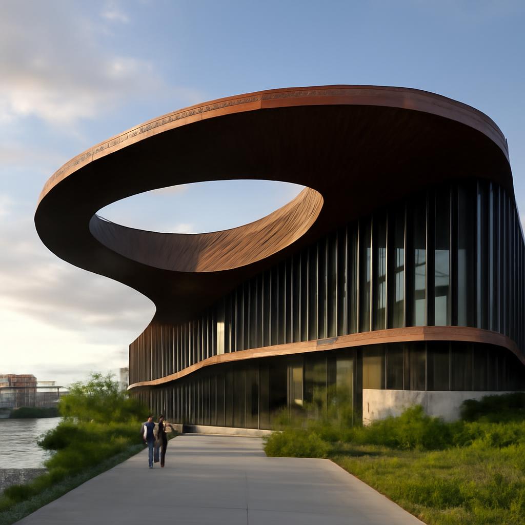 Chicago river edge industrial site Civic Canopy Study concept image 1