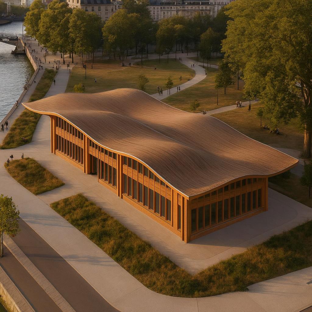 Civic Timber Pavilion at Place de la République concept image 3