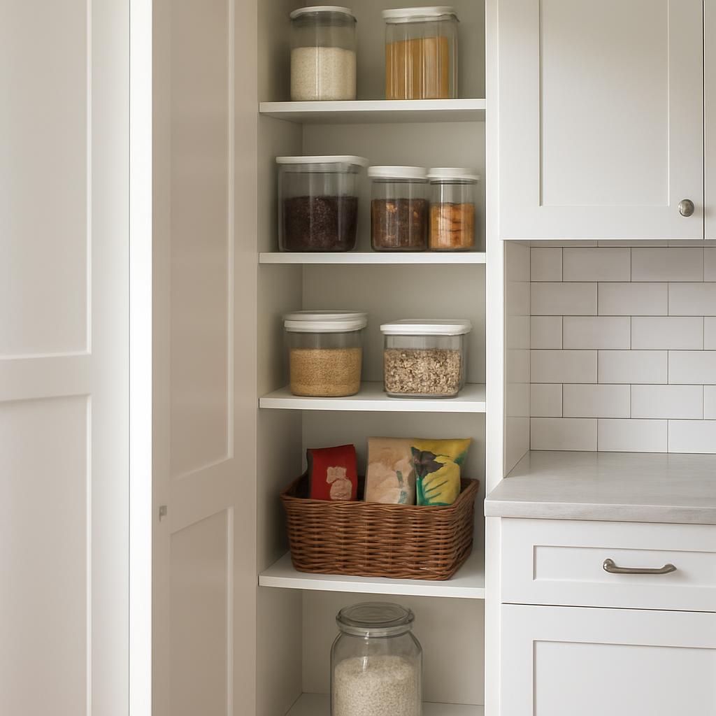 Kitchen Backsplash Ideas: Layout, Lighting, Materials, and Cleaning Details - pantry or vertical storage