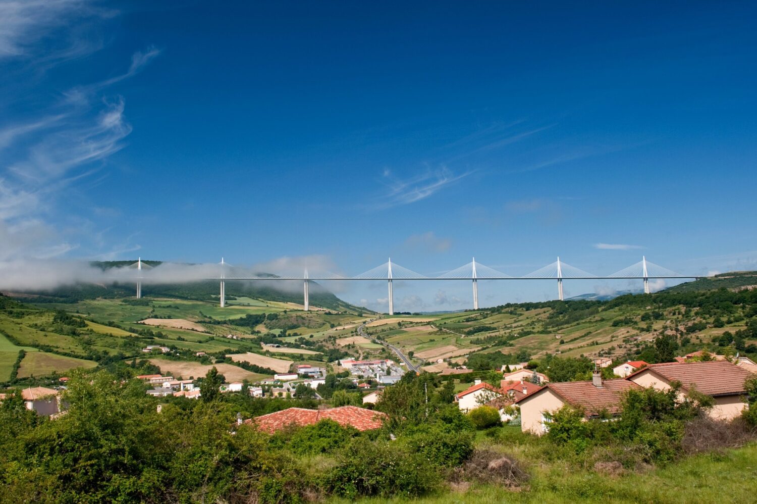 Millau Viaduct crossing the Tarn Valley