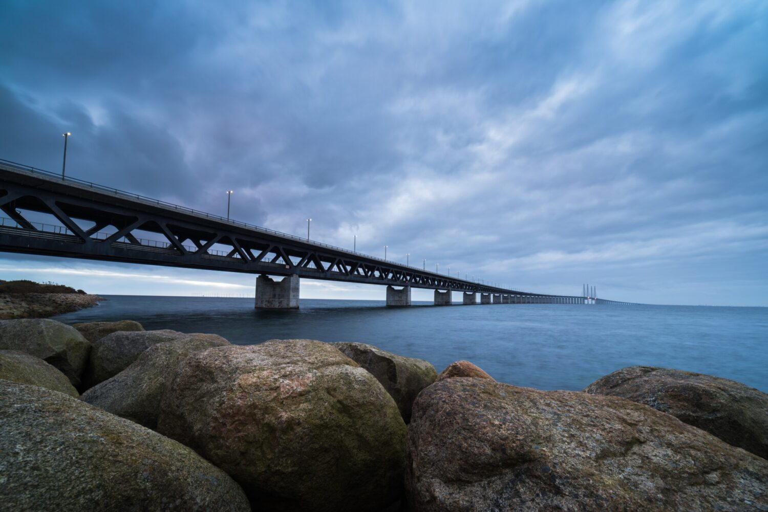 Øresund Bridge crossing between Denmark and Sweden